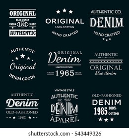 Idol Sky vidnesbyrd Typography Vintage Denim Brand Logo Print Stock Vector, 42% OFF