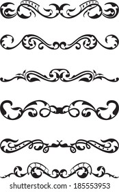 Classical divide lines on white