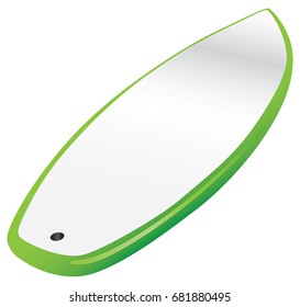 Classical drawing board to the surfer. Vector illustration.