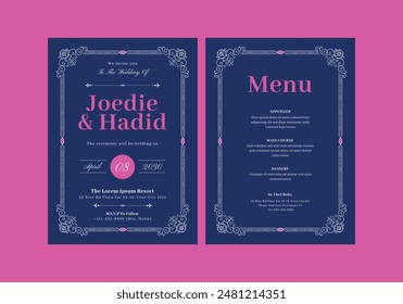 Plantilla de invitación de Boda elegante Clásica