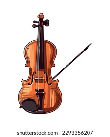 Classical fiddle instrument in symphony orchestra isolated