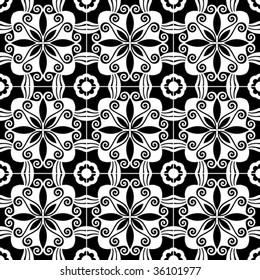 classical floral ornament, vector illustration