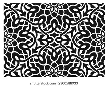 Classical floral seamless oriental ornament texture template