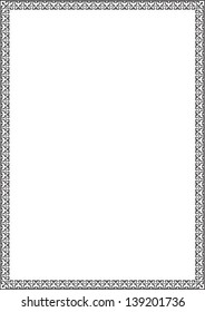 Classical frame isolated on white