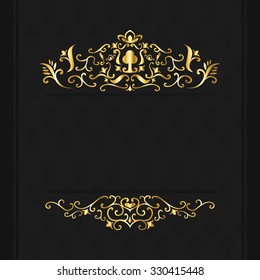 classical golden and black frame pattern