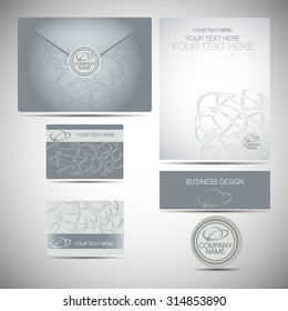The classical gray template of a corporate style projects with a pattern