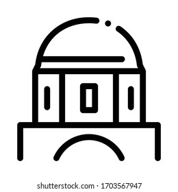 vector de icono de la cúpula clásica griega. señal clásica de la cúpula de la construcción griega. ilustración de símbolo de contorno aislado