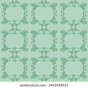 Classical green fabric texture, square abstract