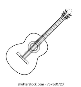 Classical Guitar, Classic Guitar, Music Instrument Vector Illustration