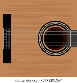 classical guitar closeup, sound hole.