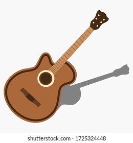 
classical guitar design, with a flat style. music theme