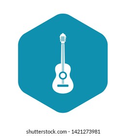 Classical guitar icon in simple style on a white background vector illustration