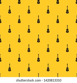 Classical guitar pattern seamless vector repeat geometric yellow for any design