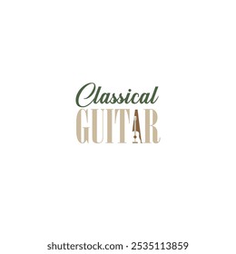 Classical Guitar wordmark letter logo