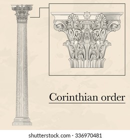 Classical Hellenic Architectural Corinthian Style Order