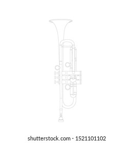 the classical jazz trumpet vector
