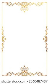 Classical luxury golden frame for Invitation or certificate