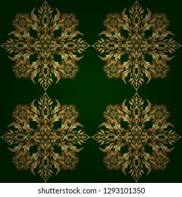 Classical luxury old fashioned damask ornament, royal victorian seamless texture for wallpapers, textile, wrapping. Vector damask seamless pattern element. Exquisite baroque template with doodles.