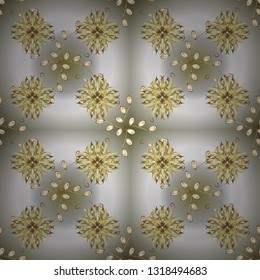 Classical luxury old fashioned damask ornament, royal victorian. Seamless texture for wallpapers, textile, wrapping. Vector damask seamless pattern background. Pictures in gray and neutral colors.