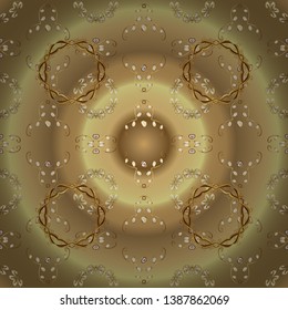 Classical luxury old fashioned damask ornament, royal victorian. Pictures in beige and neutral colors. Vector damask seamless pattern background. Seamless texture for wallpapers, textile, wrapping.