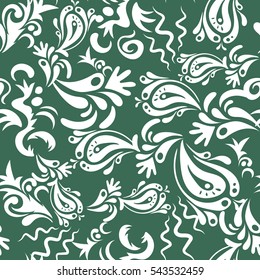 Classical luxury old fashioned damask ornament, royal victorian seamless texture for wallpapers, textile, wrapping. Exquisite floral baroque template. Vector damask seamless pattern element.