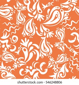 Classical luxury old fashioned damask ornament, royal victorian seamless texture for wallpapers, textile, wrapping. Exquisite floral baroque template. Vector damask seamless pattern element.