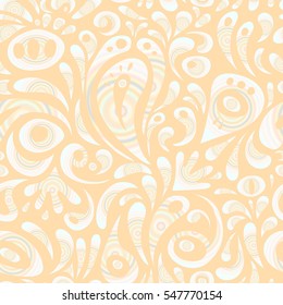 Classical luxury old fashioned damask ornament, royal victorian seamless texture for wallpapers, textile, wrapping. Exquisite baroque template with doodles. Vector damask seamless pattern element.