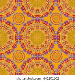 Classical luxury old fashioned damask ornament, royal victorian seamless texture for wallpapers, textile, wrapping. Exquisite baroque template. Vector damask seamless pattern in yellow and gray colors
