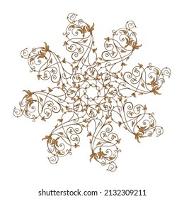 Clásico lujoso estilo antiguo real barroco, ornamento histórico con lirios, clip de flores victoriano, conjunto de elementos para el diseño Ilustración vectorial.