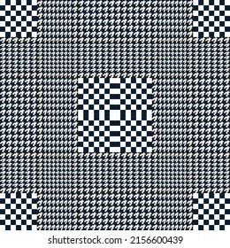 Classical man scarf design. Simple squared checkered pattern.