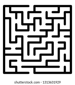 Classical maze line icon vector