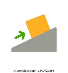 ilustração simples ícone plano de mecânica clássica