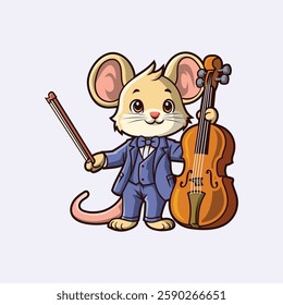 Classical Mouse Performer Mascot Cartoon