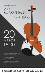 The Classical Music Concept Violin Vector Poster
