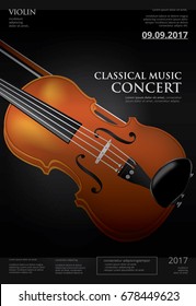 The Classical Music Concept Violin Vector Illustration
