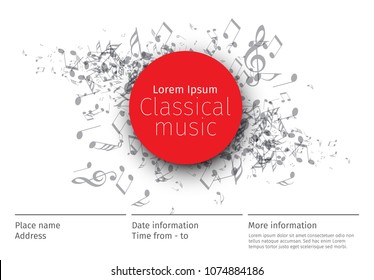 Classical Music Concert Poster Template With Band Name, Location