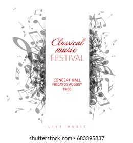 Classical Music Concert Poster Template With Band Name, Location