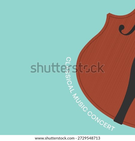 Classical Music Concert Poster Vector with Violin Closeup and Minimal Typography