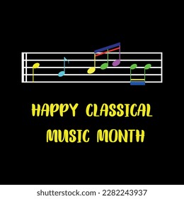 classical music month. Design suitable for greeting card poster and banner