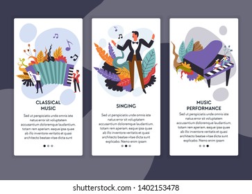 Classical music performance and singing web pages templates