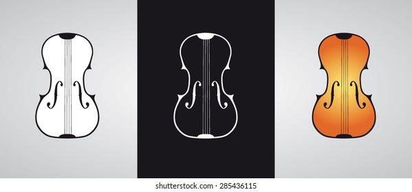 Classical music - violin logo design