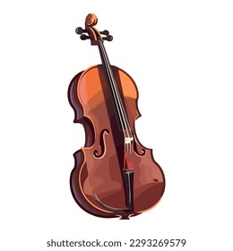 Classical musicians playing string instruments in harmony isolated