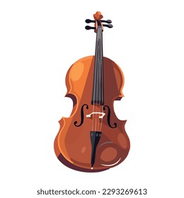 Classical musicians playing string instruments in symphony orchestra isolated