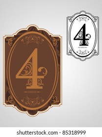 Classical numbering design element
