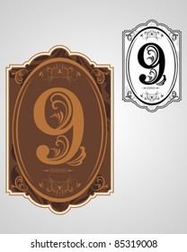 Classical numbering design element