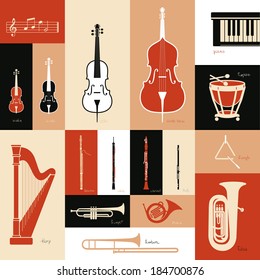 Classical orchestra instruments