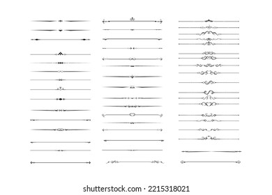 Conjunto de líneas divisorias clásicas ornamentales