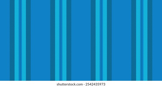 Classical pattern vector background, brand fabric seamless stripe. Unique vertical lines texture textile in cyan and bright colors palette.