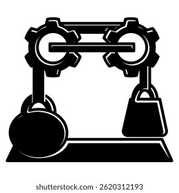 Classical Physics icon represented by catrol Black Filled style.