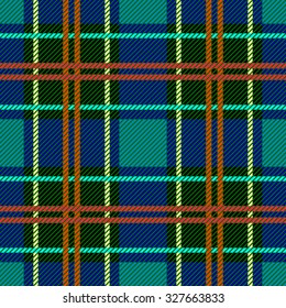 Classical plaid seamless checkered vector pattern. Retro textile collection. Turquoise. Backgrounds & textures shop. 